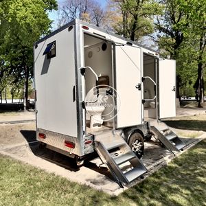 WC public portable avec douche, compatible ADA, pour camping, extérieur, luxe, VIP, remorque de toilettes mobiles - Product Image 4