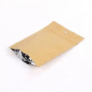 Kağıt Kraft çanta filtre Bolsa De Papel Zip kilit kahve Mini gıda teslimat geri dönüşümlü sarma fermuar açılıp kapanabilir 300Gsm kağıt torbalar