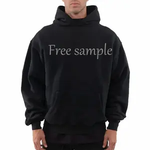 Stampa a sbuffo di qualità all'ingrosso di cotone pesante felpa da uomo con cappuccio oversize stampa personalizzata Pullover di lusso cotone felpe con cappuccio personalizzate