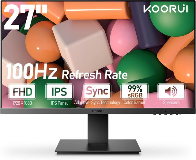 Koorui Professional Pc Monitor Full HD 27 Inch Computer Business Monitor 100hz Homework Computer Desktop Monitor for Office