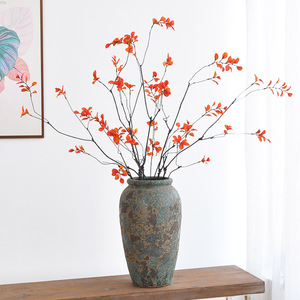 B1218 Foglie di Acero Rosse Artificiali in Seta, Disponibili in Tre Lunghezze, Decorazione per la Casa, Nuova Collezione - Product Image 3