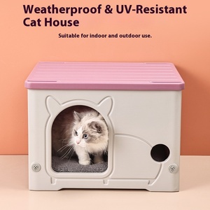 Chất Lượng Cao Bốn Mùa Bán-Kèm Theo Nhựa Pet Nest Mèo Biệt Thự Động Vật Khuôn Mẫu Cho Ngoài Trời Trong Nhà Sử Dụng Vật Nuôi Mèo Phòng Khách - Product Image 4