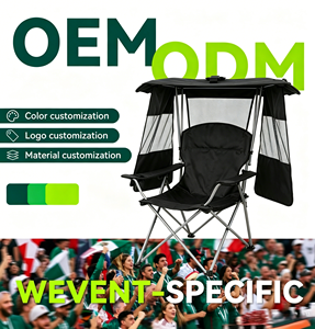 Chaise pliante personnalisable en alliage d'aluminium avec auvent pare-soleil pour la plage, le camping, les événements sportifs en plein air, mobilier d'extérieur - Product Image 1