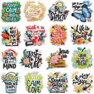 Parche Bordado Termoadhesivo con Frases Inspiradoras de Jesús: Te Ama Jesús, Jesús es Amor, para Decoración de Ropa y Sombreros - Product Image 3