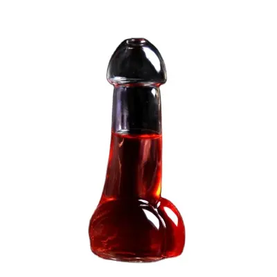 Amazon hot sale 80ml unique dick shaped penis shaped juice barware glass cup cocktail glass for bar for store