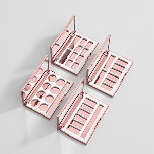 Custom Hot Sale 8-Color Eye Shadow Palette Case Rose Gold Square Cosmetic <b>Box</b> Private Label Eye Shadow Container - Product Image 2