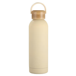 Atacado 350ML 500ML 750ML 1000ML Isolado Bebida Esporte Garrafa De Água Garrafa De Água De Aço Inoxidável com Tampa De Cabo De Madeira - Product Image 6
