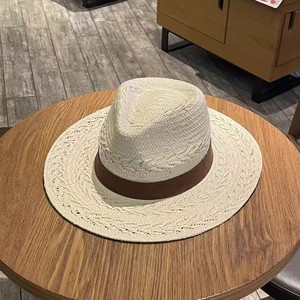 Women's Summer Flat Top Sun Beach <strong>Hat</strong> Hand Woven Natural <strong>Straw</strong> with Wide Brim for Optimal Sun Protection - Product Image 2
