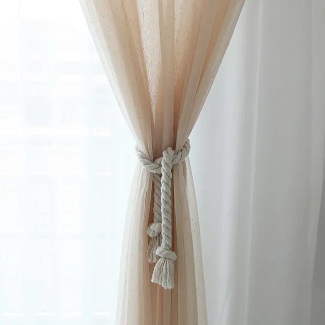 Производство высококачественной готовой белой вуали прозрачные шторы прозрачная ткань оконная панель занавеска