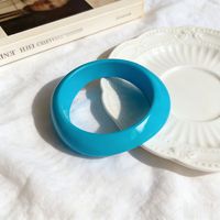 Bracelet en plastique de couleur bonbon, style européen et américain, grand bracelet irrégulier, bijoux pour femmes