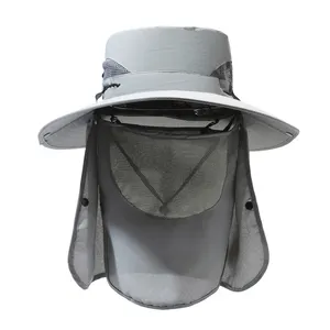 Cappello da sole estivo cappello da uomo all'ingrosso protezione UV Golf Brim impermeabile pescatore cappello da secchiello