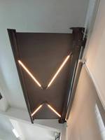 Auvent de jardin motorisé rétractable robuste avec éclairage LED, cadre en aluminium pour terrasse