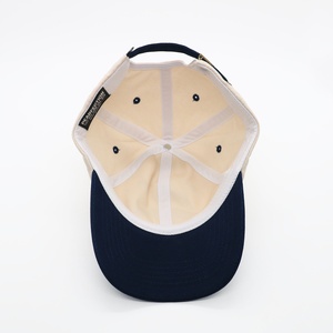 หมวกแก๊ปเดนิมวินเทจผ้าฝ้ายฟอก 6 แผง สไตล์สตรีทแวร์ ปักลาย ปิดด้วยกระดุมแบบ Snapback  โลโก้สั่งทำ ผ้าทวิลสองสี - Product Image 4