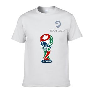 Camisetas Blancas Lisas al por Mayor, Estilo Jersey de Fútbol para Hombre, con Logotipo Personalizado, de Algodón Grueso, Hombros Caídos, Talla Grande - Product Image 1
