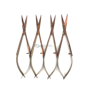 Ciseaux à ressort en acier inoxydable couleur or rose pour sourcils et cils, outil de beauté de précision, marque privée - Product Image 2