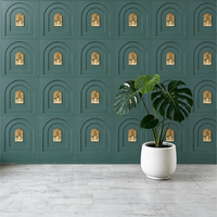 Panneau mural décoratif en PVC gaufré 3D, carrelage artistique 3D, papier peint 3D pour la décoration murale du salon