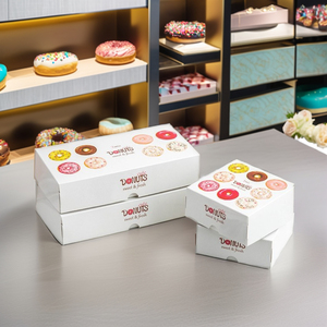 Dùng một lần nhỏ Donut Pastry Baking kraft giấy <span class=keywords><strong>carton</strong></span> cho Sushi Jelly có thể gập lại hộp bánh cho thực phẩm đóng gói quà tặng cho bánh sử dụng - Product Image 6