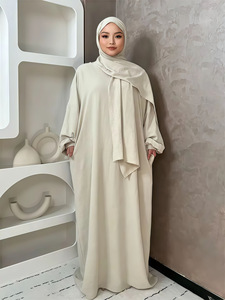 Hijab turban ample en polyester pour femmes arabes du Moyen-Orient, style traditionnel musulman, simple et décontracté pour l'automne - Product Image 6