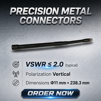 Antenne GPS/GNSS flexible FALAYI JJTX-LoRa420-425M à polarité verticale avec connectivité SMA-Mâle en matériau PU