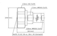 Andrew 7-16 DIN Connecteur mâle Accessoire Connecteur de câble d'alimentation L1TDM-PL pour câble 1/4 LDF1-50A chargeur coaxial