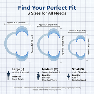 Ouvre-<span class=keywords><strong>Bouche</strong></span> Écarteur de Joue Forme C pour Blanchiment Dentaire <span class=keywords><strong>Jeu</strong></span> Mâche-Mots S M L Bleu Transparent Réutilisable - Product Image 5