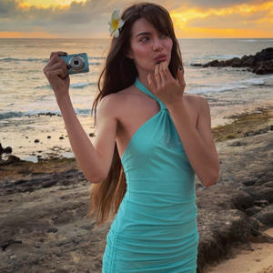 Vestido Mini Elegante para <span class=keywords><strong>Mujer</strong></span>, Diseño Cruzado en el Pecho, Color Azul Claro, Talla <span class=keywords><strong>Americana</strong></span>, con Lazos, Fabricante - Product Image 1