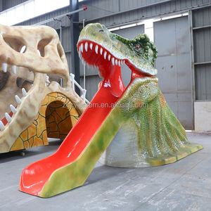 Toboggan dinosaure en fibre de verre pour usage intérieur/extérieur, étanche, pour zones commerciales, garderies, maisons, centres commerciaux, aires de jeux pour enfants - Product Image 2