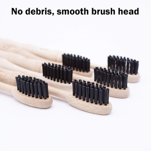 Brosse à dents d'hôtel en bambou naturel avec logo personnalisé, 100% biodégradable et respectueuse de l'environnement - Product Image 2