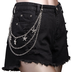 Cadena de Pantalones de Metal de Tres Capas con Diseño de Estrella de Mar, Accesorio Unisex de Hip Hop, Joyería Desmontable de Aleación de Zinc - Product Image 1