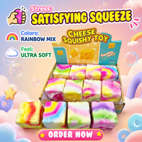 Jouet Squishy en PU coloré en forme de fromage, doux, à remontée lente, anti-stress pour filles et garçons