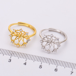 ขาตั้งแหวนเงินแท้ S925 สำหรับลูกปัดขนาด 9-13 มม. อุปกรณ์ทำเครื่องประดับมุก DIY ขาตั้งเครื่องประดับแฟชั่น ขนาด 25 มม. ตัวเว้นระยะ 10456 อุปกรณ์ทำเครื่องประดับ - Product Image 2