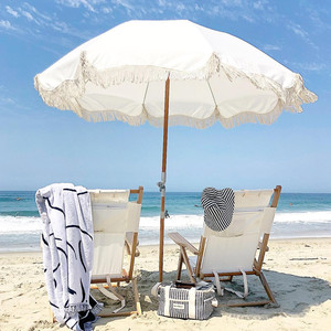 Toile polyester blanche personnalisée <span class=keywords><strong>Parasol</strong></span> de <span class=keywords><strong>plage</strong></span> de style bohème à franges glands Parasols <span class=keywords><strong>anti</strong></span>-<span class=keywords><strong>UV</strong></span> robustes pour le marché extérieur avec logo - Product Image 6