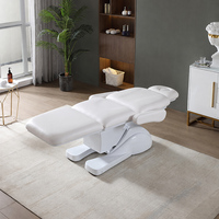 Lit de beauté électrique de luxe à 4 moteurs, chauffant, avec mousse à mémoire de forme, pour spa, salon de beauté, clinique, directement de l'usine