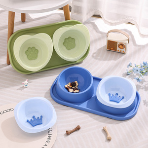 Gamelle double pour animaux de compagnie Harry YaYa en PP avec plateau pour chiens et chats - Product Image 1