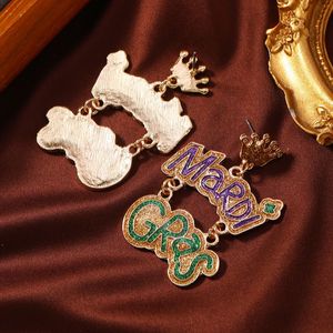 热卖狂欢节耳环奢华多彩设计利基狂欢节字母耳环游行派对礼物 - Product Image 6