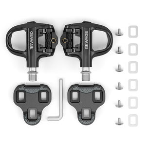 Pedales GEWAGE para Bicicleta de Carretera y Paseo Urbano, Componentes de Nylon con Sistema de <span class=keywords><strong>Calas</strong></span> Autoblocantes y <span class=keywords><strong>Calas</strong></span> de Regalo - Product Image 4