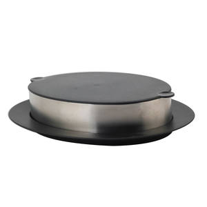 Serveur de fête écologique à double couche en acier inoxydable poli 304 de 2,5 L ovale - Product Image 3