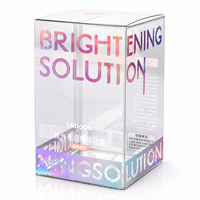 Boîte en plastique transparente pliable en PVC PET personnalisée, matériaux recyclés, logo personnalisé pour les cosmétiques, crème solaire, blush, crème pour les yeux