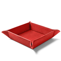 Plateau de valet carré extensible en faux cuir PU de haute qualité