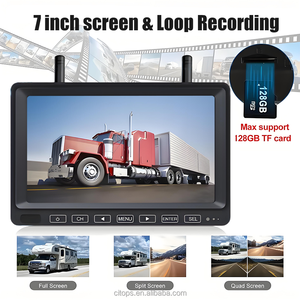 HD 1080P 7 Inch Màn Hình Với 1Pcs RV Sao Lưu Máy Ảnh Không Dây Hệ Thống BSD Wide <span class=keywords><strong>View</strong></span> Rear <span class=keywords><strong>View</strong></span> Máy Ảnh Cho Trailer Camper Xe Tải - Product Image 4