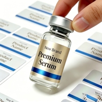 Autocollants en peptides résistants aux déchirures et imperméables, étiquettes en vinyle pour flacons de 2 ml, 10 ml, 15 ml, usage quotidien cosmétique