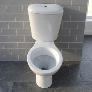 Porcelain Bathroom Sanitary Wares Two Piece Water Closet Toilet Seat with Plastic Seat Cover and LLC Fittings Complete WC Set - Product Image 1