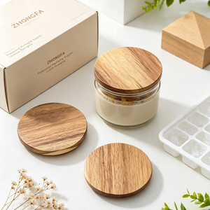 Tapa de madera de acacia más vendida para tazas, vasos y termos, a prueba de polvo, para té y café, accesorio de madera maciza para bebidas. - Product Image 2