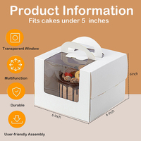 Vente en gros d'emballage cadeau en papier carton de luxe personnalisé petite boîte à gâteau de mariage avec poignée