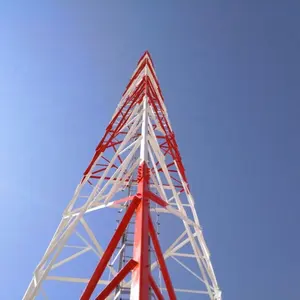 40m 45 미터 3 다리 통신 각도 강철 구조 각 격자 삼각형 라디오 무료 스탠딩 셀룰러 타워