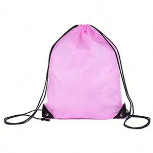 Factory Custom logo Sports Backpack 210D Polyester Drawstring <b>Bag</b> Printing for Promotional - Product Image 4