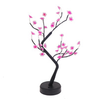 Magnifique lot de 2 arbres d'érable lumineux d'automne, 48 lumières LED, alimentation par batterie rechargeable/USB, 20 pouces, artificiels, pour table, Thanksgiving