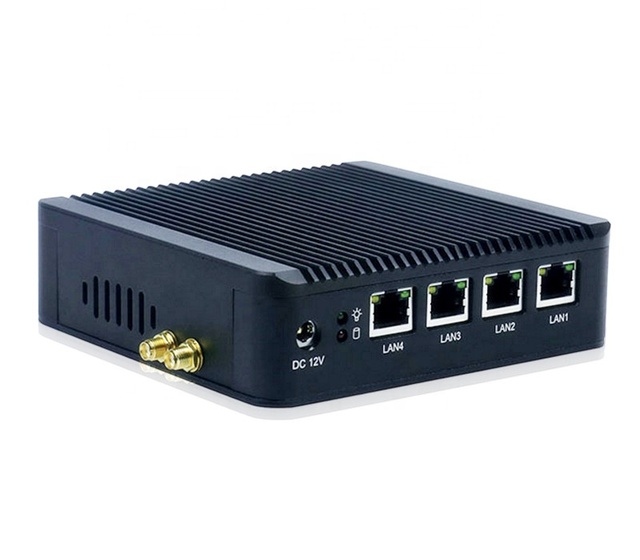 Industrial Class Four Gbe Network Lans Mini Embedded Fanless PC x86 router