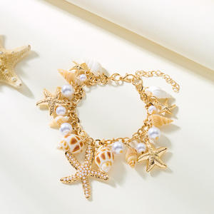 Joyería Bohemia americana europea, concha de estrella de mar, cuentas de arroz, pulsera con cuentas, brazalete para vacaciones en la playa de verano - Product Image 6