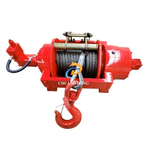 8Ton 17600Lbs CD Brand Hydraulic Winch Stainless Steel Rope 78KN Max Pulling Force 15m Rope Length Truck Towing Recovery Remote - Product Image 3